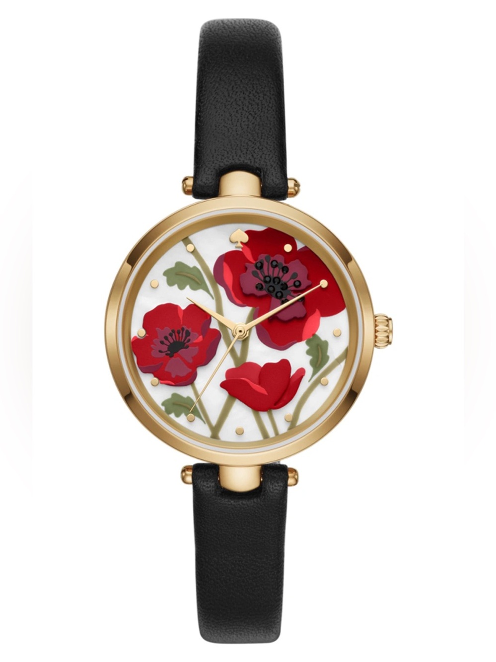 Kate Spade New York Holland Poppy Watch with Leather Strap (KSW1367)